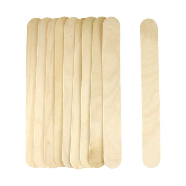 100Pcs Wood Sticks For Crafts 4�, 0.4-0.6 Inch In Diameter, Wood
