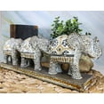 thumbnail image 7 of Ebros Feng Shui 3 Silver Geometric Elephants Statue W/ Tapestry Blanket Design, 7 of 7