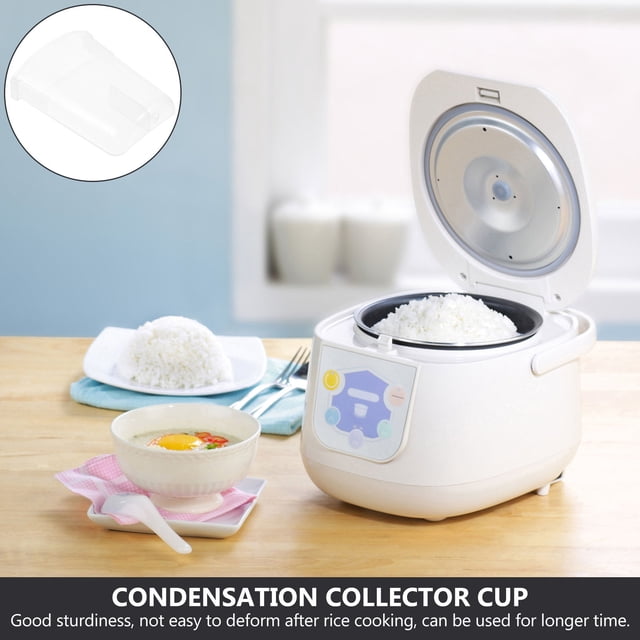 Raindrops 5Pcs White Plastic Condensation Collector Cups Replacement for Rice Cooker Storage and Water Collection