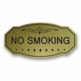 thumbnail image 2 of NO Smoking Victorian Door/Wall Sign (Brushed Gold) - Large 5" x 10", 2 of 3