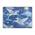 thumbnail image 2 of Non-Slip Area Rug 80x58in Indoor Washable Floor Mats Carpet Printed for Living Room, Bedroom, Home Decor Enchanting Unicorn Pattern, 2 of 7