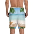 thumbnail image 3 of Daiia Starfish in Beach Mens Woven Stretch Pajama Short,Short Pajama Pants-XX-Large, 3 of 9