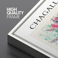 thumbnail image 4 of PixonSign Framed Canvas Print Wall Art Chagall Watercolor Neon Pastel Flower Bouquet Classic Vintage Illustrations Fine Art Decorative Multicolor for Living Room, Bedroom, Office - 24"x36" WHITE, 4 of 5