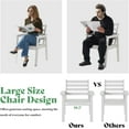 thumbnail image 5 of Jocisland 7-Piece HDPE Outdoor Dining Table Set with 6 Chairs, 71" L Patio Furniture Set, White, 5 of 10