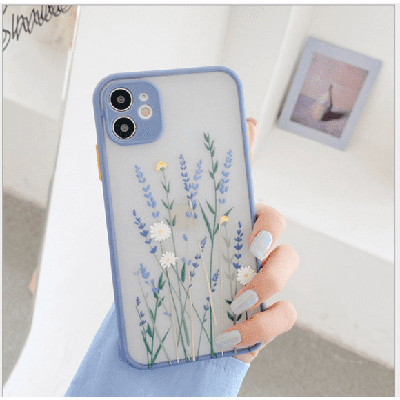 Lishi iPhone 11 Case 3D Floral Girls Woman and Soft Bumper Protective Silicone Slim Shockproof Case purple