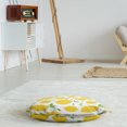 thumbnail image 3 of Lemons Round Floor Cushion with Handle, Continuous Modern Summer Themed Tasty Citrus Fruits Illustration, Decorative Pillow for Living Room & Dorms, 18" Round, Lime Green Earth Yellow, by Ambesonne, 3 of 4