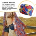 thumbnail image 3 of Diadema de ganchillo Minnieouse Estampado Ajustable Antideslizante para Yoga Gimnasio Correr rojo amarillo azul, 3 of 6