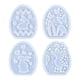 thumbnail image 3 of 4pcs Molma Conejito Pascua Molde Conejo DIY Hollow Reutilizable para Del, 3 of 6