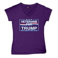 thumbnail image 5 of Veterans for Trump Make America Great Again Women's V-Neck T-shirt MAGA President 2024 Vote Red USA Take America Back Tee, 5 of 7