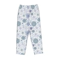 thumbnail image 4 of Balery Retro ice blue snowflakes print Women's Pajama Pants,Ultra Lightweight Pjs,Lounge Pant-Large, 4 of 9