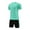 Green, variant on Boys Soccer Outfits Casual Crewneck Short Sleeve Athletic T-Shirt and Shorts Kids Training Tracksuit Clothes