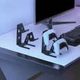 thumbnail image 4 of Soporte doble para mandos 2 en 1 de aleación de zinc: resistente organizador de escritorio para videojuegos compatible con Nintendo Switch, PS 5/4 y Xbox Series X/S, 4 of 7
