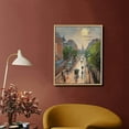 thumbnail image 2 of Nawypu  Vintage Framed Canvas Print Wall Art, Vintage French Cityscape Country Wall Art, Natural Scenery Wall Decor for Living Room, Office, Natural (Street Scene in Paris), 2 of 4