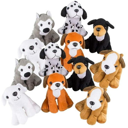 Puppy Dogs Pals Plush - Pack of 12 5.5 Inches Tall Assorted Stuffed Animals - Cute Dog Puppies