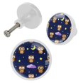 thumbnail image 2 of 4 Pcs Owl Knobs for Kitchen Cabinet Cupboard Dresser Bookcase Drawer Pulls Handles Round Home Decor, 2 of 5