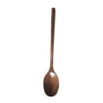 thumbnail image 1 of EeaseMX cucharas largas de madera para sopa, cucharones, cucharas para servir comida, utensilios de cocina para casa, restaurante, color amarillo claro y marrón., 1 of 7