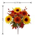 thumbnail image 3 of Mainstays 20.5in Indoor Artificial Yellow Sunflower and Orange Dahlia Bouquet., 3 of 5