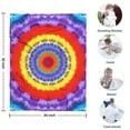 thumbnail image 4 of Rainbow Tie Dye Mandala Pattern Blanket,Comfortable Soft Flannel Throw Blanket,All Season,Warm Lightweight Blankets for Sofa Bed Couch Living Room Chair,30"x40", 4 of 4
