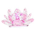 thumbnail image 3 of Crystal Lotus Flower Crafts Paperweights Glass Lotus Model Pink, 3 of 8
