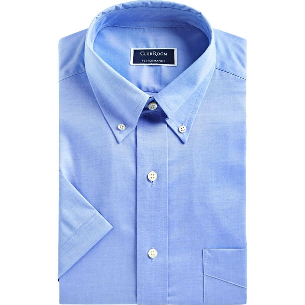 Club Room - CLUBROOM Mens Light Blue Collared Classic Fit Cotton Dress ...