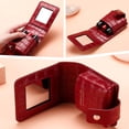 thumbnail image 5 of Leather Lipstick Holder Case with Mirror – Portable Travel Makeup Organizer for 3 Lipsticks, Compact Cosmetic Storage, 5 of 6