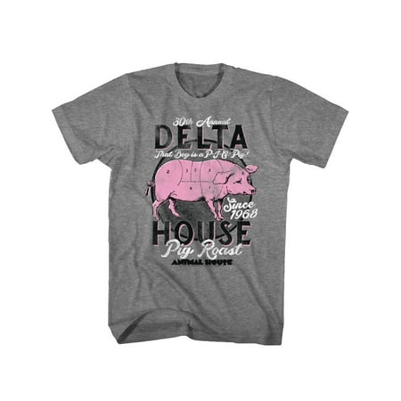 Animal House Romance Comedy Movie Pig Roast Graphite Heather Adult T-Shirt