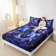 thumbnail image 4 of Manfei Goldfish Queen Sheet Sets,Constellation Horoscope Flat Sheet,Purple Blue Ombre Queen Fitted Sheet For Girls Boys,Luxury Bedroom Decor,4-Piece, 4 of 7