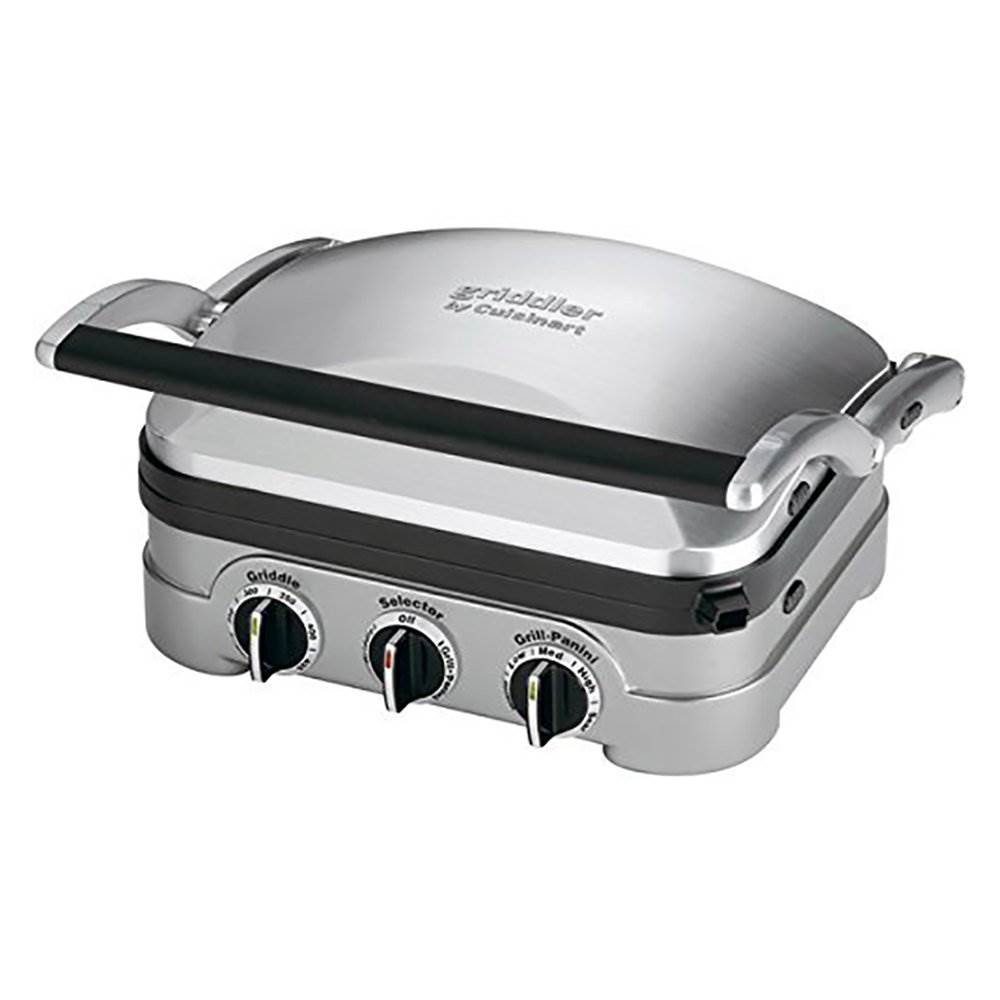 Cuisinart Griddler 5 Brushed Stainless Steel Panini Press and Griddle GR-5B  - The Home Depot