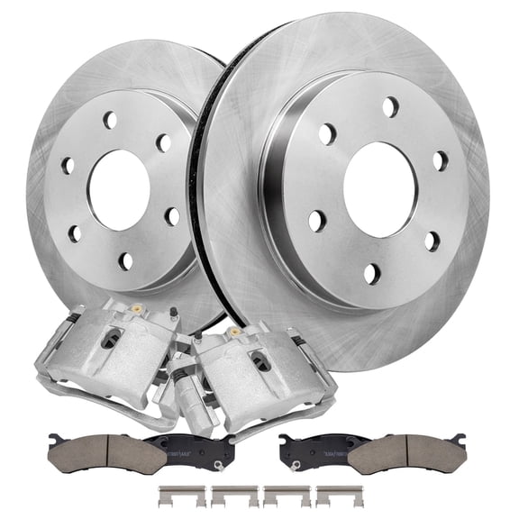 Detroit Axle - Front Brake Kit for Cadillac Escalade ESV EXT Chevrolet Astro Express Silverado 1500 GMC Yukon Safari, Disc Brake Rotors Ceramic Brake Pads Brake Calipers Replacement: 12'' inch Rotor