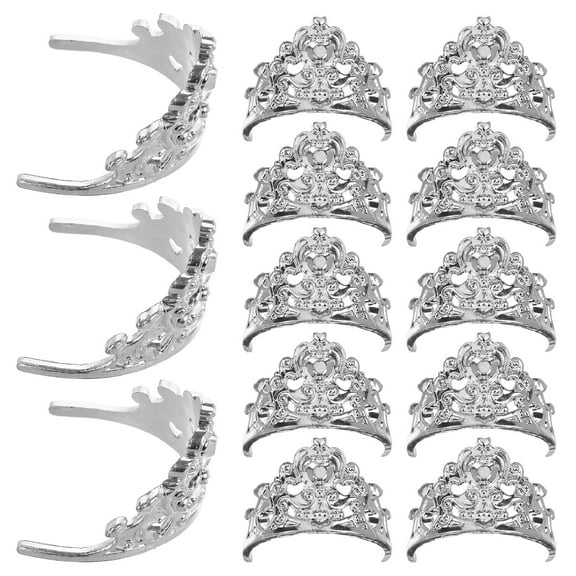 PBPBOX 20Pcs Silver Miniature Headwear Crown Shape Encourage Creativity for 30cm Doll Role Playing