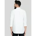 thumbnail image 4 of eloria Men's Traditional White Solid Thread Work Cotton Blend Kurta, 4 of 7