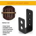 thumbnail image 3 of 2 Pack Heavy Duty Steel Door Brackets For 2x4 Door, U-shape Security Bar, 3 of 3