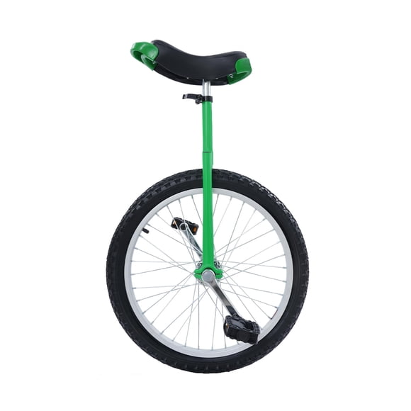 Monociclo DYNAMI, altura ajustable de 20 pulgadas para 1,55 a 1,75 m, color verde