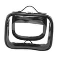 thumbnail image 4 of Bolsa de maquillaje transparente, bolsa de artículos de tocador de viaje para actividades al aire libre, equipaje de mano para acampar Negro, 4 of 7