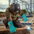 thumbnail image 5 of YANI -15 Inches Leather Cowhide Welding Gloves Palm Safety Split Cowhide, 5 of 5
