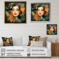 thumbnail image 4 of Designart "Tropical Flower Woman in the Style of Henri Matisse III" Fashion Framed Wall Art - Glam Black Woman Entryway Framed Wall Art Print, 4 of 6