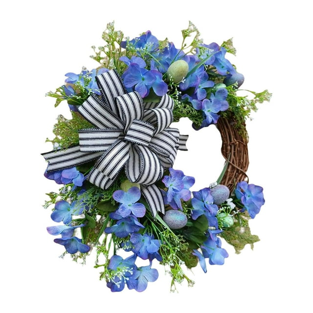 Corona de Pascua de 45 Cm en Colores Pastel Guirnaldas de Flores Artificiales para La Decoración Del Hogar