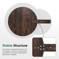 thumbnail image 6 of ivinta Round Coffee Table, Modern Center Table for Living Room,42" W×31" D×17" H (Rustic Brown+Glass), 6 of 9