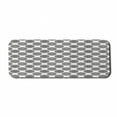 thumbnail image 1 of Abstract Computer Mouse Pad, Continuous Monochrome Pattern with Creative Maze Ornate Rounds Print, Rectangle Non-Slip Rubber Mousepad Large, 31" x 12", Charcoal Grey and White, by Ambesonne, 1 of 2