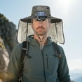 thumbnail image 3 of Solar Powered Fan Hat with USB Charging - UPF 50+ Wide Brim Sun Hat for Outdoor Fishing, Lightweight Breathable Men's Hat with One Solar Fans & Neck Flap Protection, 3 of 3
