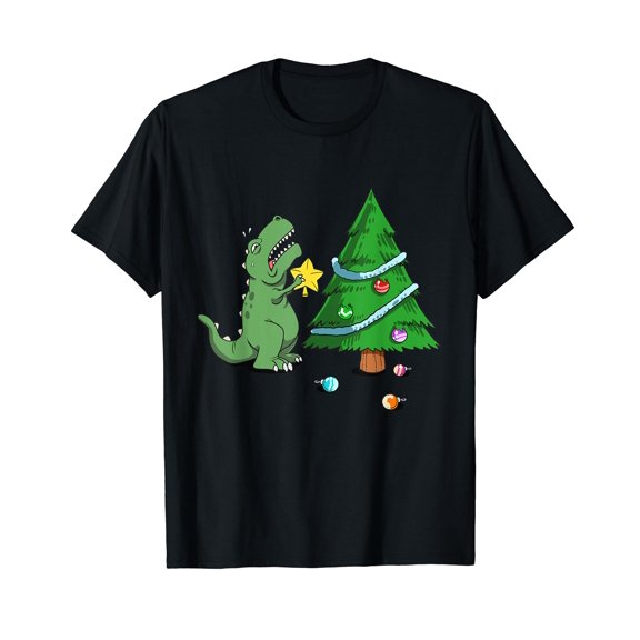 Struggle Is Real Dinosaur Christmas Tree Star T-Shirt