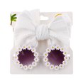 thumbnail image 1 of 2 unids/set Margarita flor gafas de sol con nailon elástico diadema para bebé Bohemia playa gafas de sol de playa niños Puff sombreros con lazo Sincero Electrónica, 1 of 5