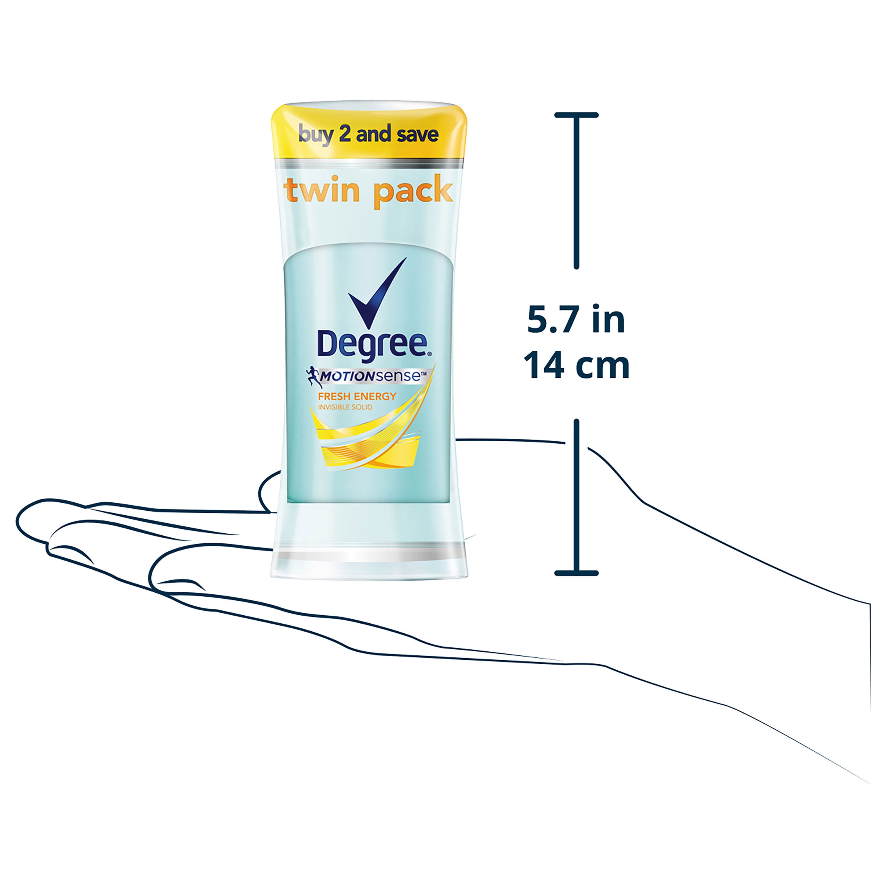 Degree Antiperspirant Deodorant Fresh Energy 2.6 oz 2 Count