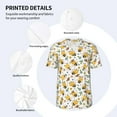thumbnail image 4 of Daiia Bee and Flowers Mens Baseball Jersey Button Down Shirts Short Sleeve Sports Uniforms-4X-Large, 4 of 9
