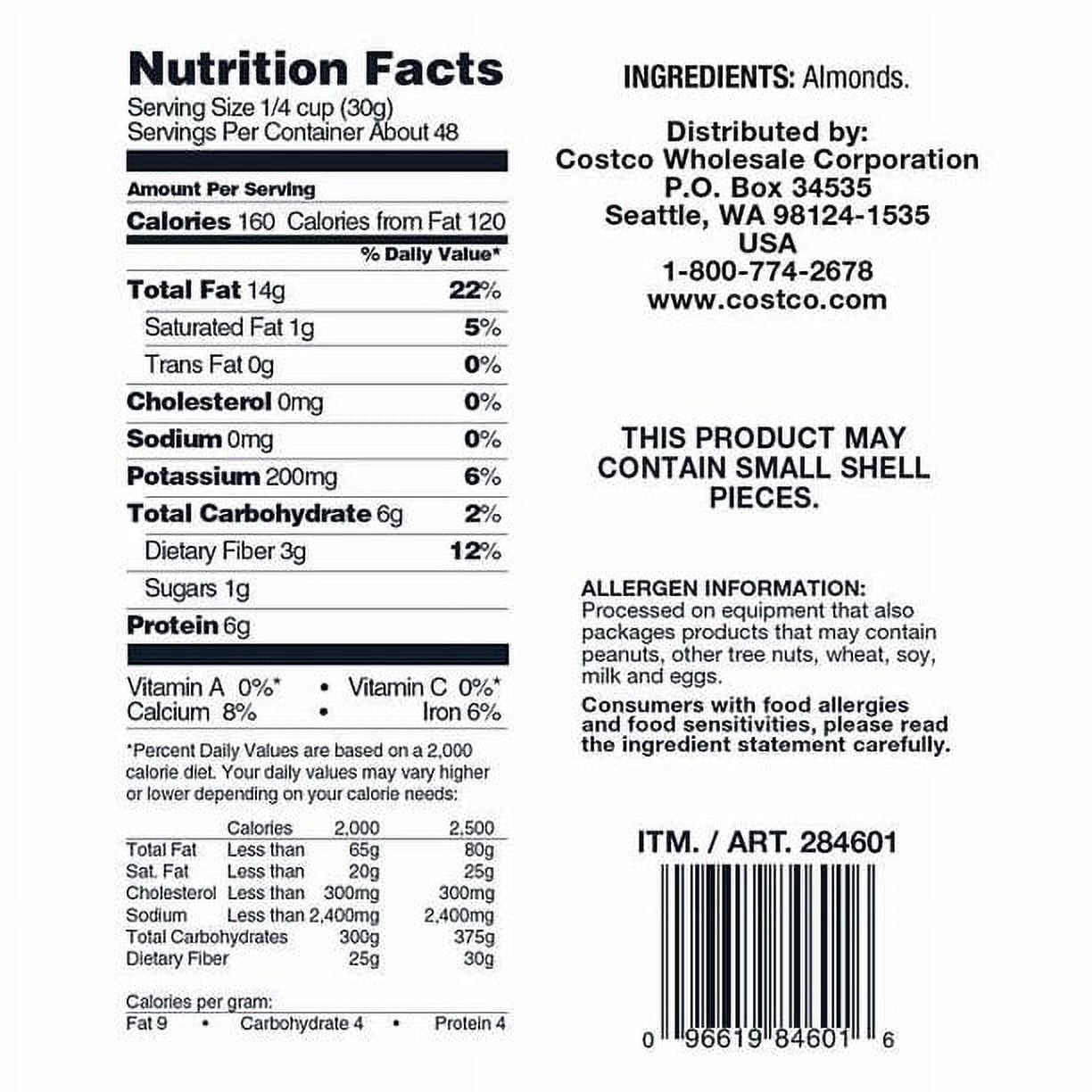 Supreme Whole Almonds, 3 lbs 2 Pack
