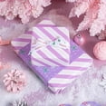 thumbnail image 5 of Christmas Purple Wrapping Paper Mini Roll, Christmas Tree Butterfly, Pink Purple Stripe Reversible Design for Winter Holiday Family Gathering, 17 inches x 32.8 Feet, 5 of 9