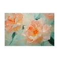 thumbnail image 5 of Mudket Framed Canvas Wall Art Blush Peach Peony Flower Mint Green Background Prints Wall Decor Floral Print Ready to Hang for Living Room Bedroom Farmhouse Decor - 12"L x 8"W, 5 of 10