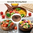 thumbnail image 5 of 6 Pcs Rustic Wood Bowls Set, Acacia Wooden Bowls for Food, 3.1 in Bowllet Dinnerware for Serving Salad, Dessert, Snacks, Elegant Kitchen Decor, Housewarming Gifts, 5 of 5