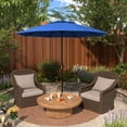 thumbnail image 5 of California Umbrella Olefin 9' Bronze Round Autotilt Aluminum Patio Umbrella, Royal Blue, 5 of 5