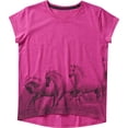 thumbnail image 2 of Carhartt Girls' Toddler Short-Sleeve Crewneck Running Horse T-Shirt, Raspberry Rose Heather, 2T, 2 of 2